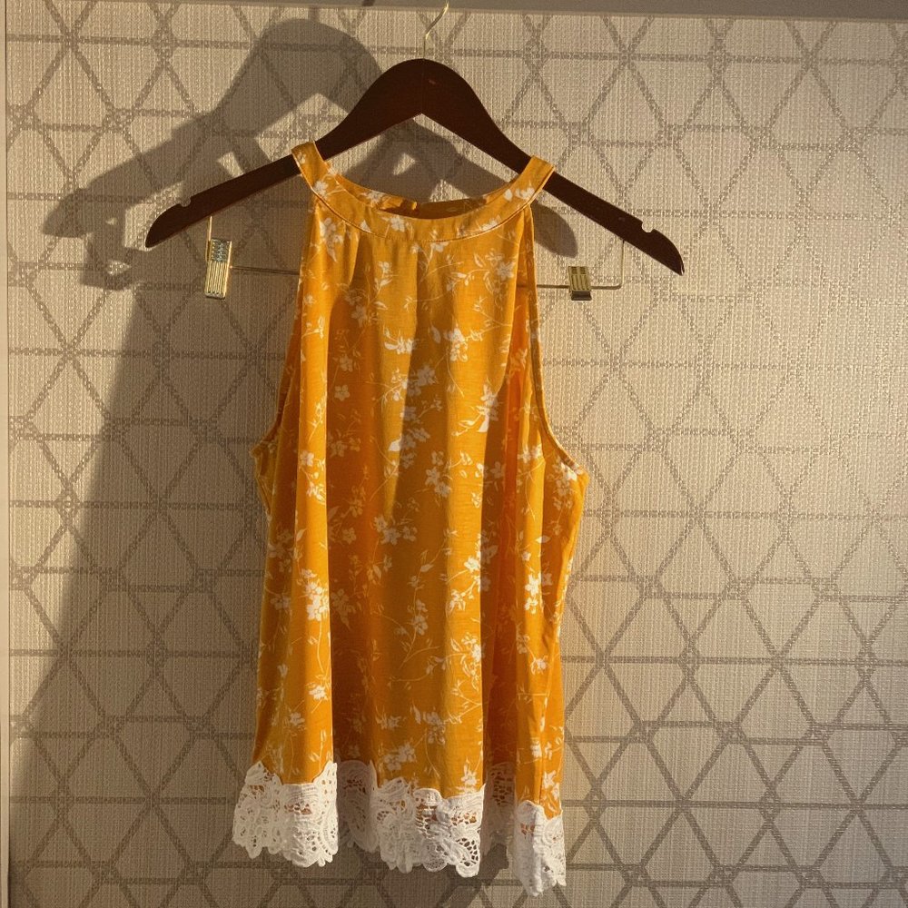 Dark Yellow Floral blouse